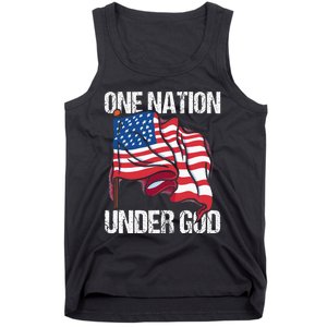 One Nation Under God American Usa Us America Patriotic Us Tank Top