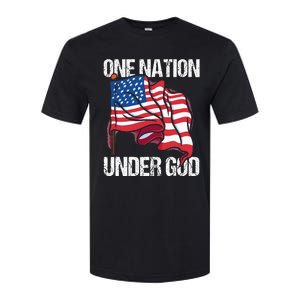 One Nation Under God American Usa Us America Patriotic Us Softstyle CVC T-Shirt