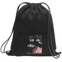 One Nation Under God Trump 2024 God American Flag Sweatshirt Cinch Pack Bag