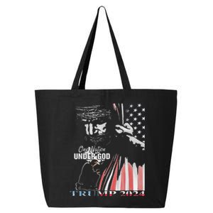 One Nation Under God Trump 2024 God American Flag 25L Jumbo Tote