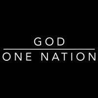 One Nation Under God Line Art Patriotic Christian Cooling Performance Crew T-Shirt