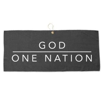 One Nation Under God Line Art Patriotic Christian Large Microfiber Waffle Golf Towel