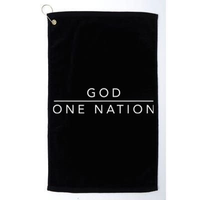 One Nation Under God Line Art Patriotic Christian Platinum Collection Golf Towel