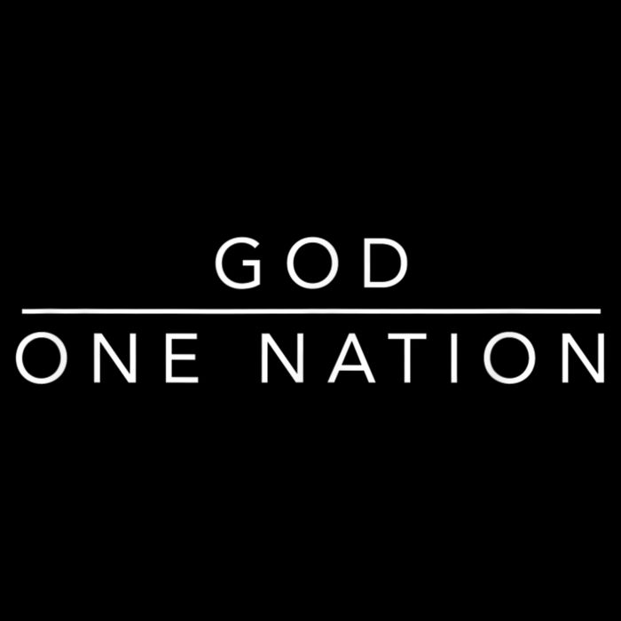 One Nation Under God Line Art Patriotic Christian Zip Tote Bag