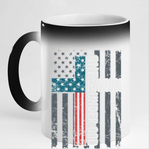 One Nation Under God Usa Cross Flag Christian Cute Gift 11oz Black Color Changing Mug