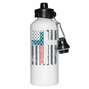 One Nation Under God Usa Cross Flag Christian Cute Gift Aluminum Water Bottle