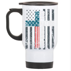 One Nation Under God Usa Cross Flag Christian Cute Gift Stainless Steel Travel Mug