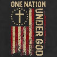 One Nation Under God Flag 4th Of July Patriotic Christian Cool Comfort Performance Bucket Hat