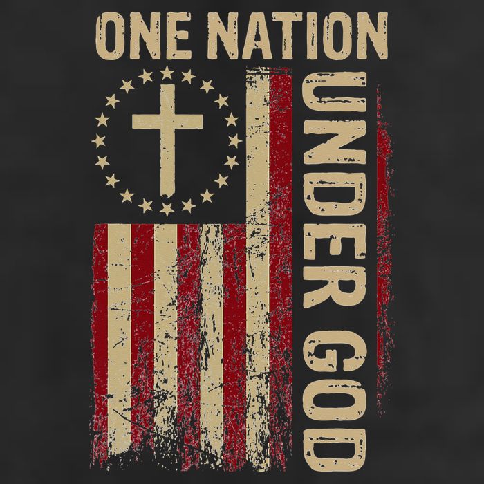 One Nation Under God Flag 4th Of July Patriotic Christian Cool Comfort Performance Bucket Hat