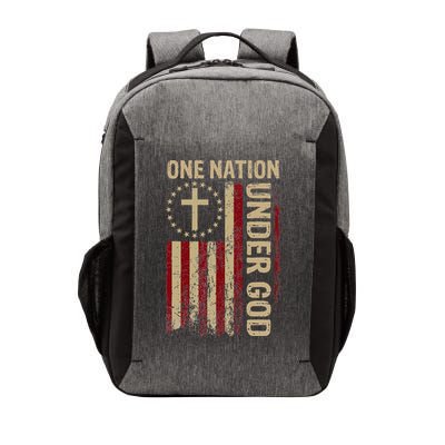 One Nation Under God Flag 4th Of July Patriotic Christian Vector Backpack