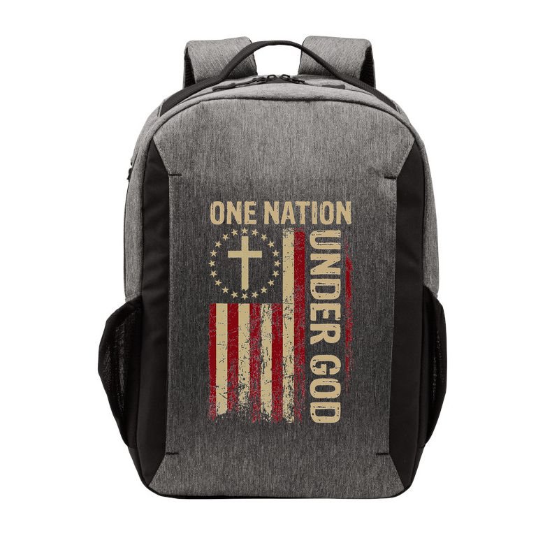 One Nation Under God Flag 4th Of July Patriotic Christian Vector Backpack