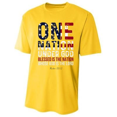 One Nation Under God Blessed Is The Nation Whose God Performance Sprint T-Shirt