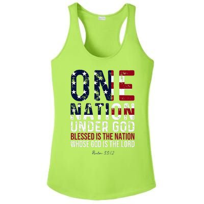 One Nation Under God Blessed Is The Nation Whose God Ladies PosiCharge Competitor Racerback Tank