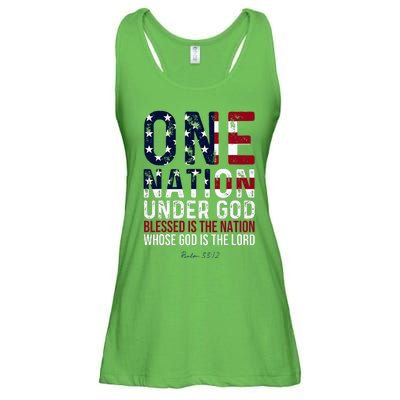 One Nation Under God Blessed Is The Nation Whose God Ladies Essential Flowy Tank