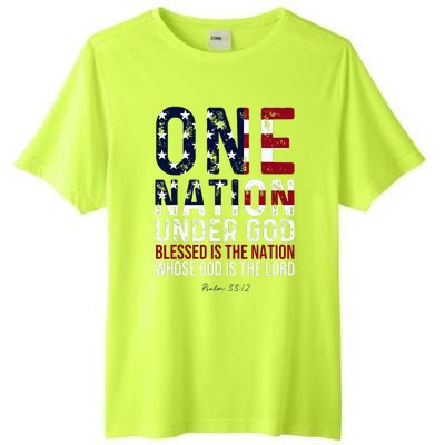 One Nation Under God Blessed Is The Nation Whose God Tall Fusion ChromaSoft Performance T-Shirt