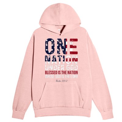 One Nation Under God Blessed Is The Nation Whose God Urban Pullover Hoodie