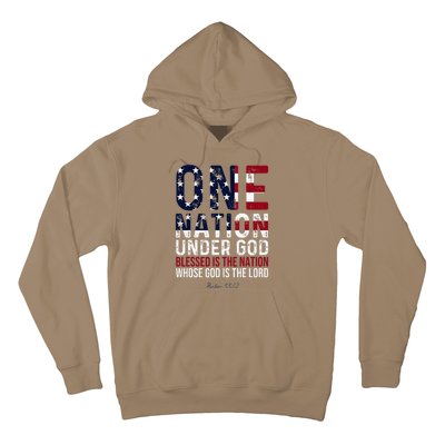 One Nation Under God Blessed Is The Nation Whose God Hoodie