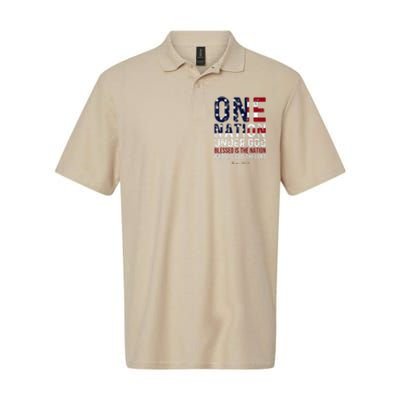 One Nation Under God Blessed Is The Nation Whose God Softstyle Adult Sport Polo