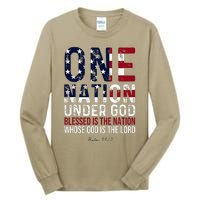 One Nation Under God Blessed Is The Nation Whose God Tall Long Sleeve T-Shirt