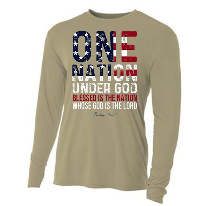 One Nation Under God Blessed Is The Nation Whose God Cooling Performance Long Sleeve Crew