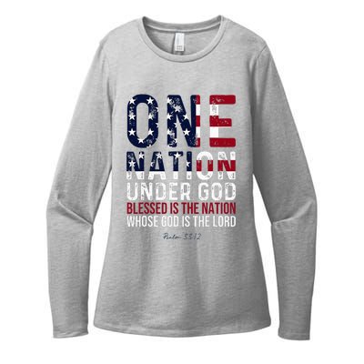 One Nation Under God Blessed Is The Nation Whose God Womens CVC Long Sleeve Shirt