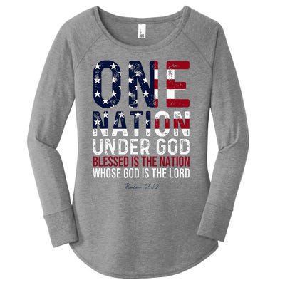 One Nation Under God Blessed Is The Nation Whose God Women's Perfect Tri Tunic Long Sleeve Shirt