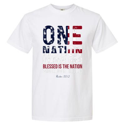 One Nation Under God Blessed Is The Nation Whose God Garment-Dyed Heavyweight T-Shirt