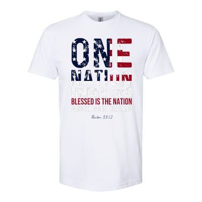 One Nation Under God Blessed Is The Nation Whose God Softstyle® CVC T-Shirt