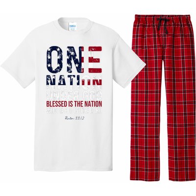 One Nation Under God Blessed Is The Nation Whose God Pajama Set