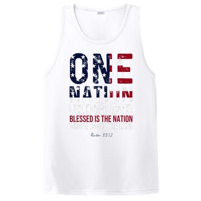 One Nation Under God Blessed Is The Nation Whose God PosiCharge Competitor Tank