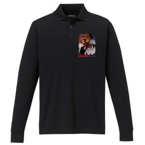 One Nation Under God President Trump 2024 America Christian Performance Long Sleeve Polo