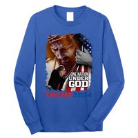 One Nation Under God President Trump 2024 America Christian Long Sleeve Shirt