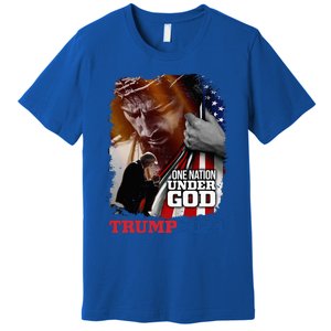 One Nation Under God President Trump 2024 America Christian Premium T-Shirt