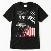 One Nation Under God Trump 2024 God American Flag Tall T-Shirt