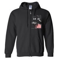 One Nation Under God Trump 2024 God American Flag Full Zip Hoodie