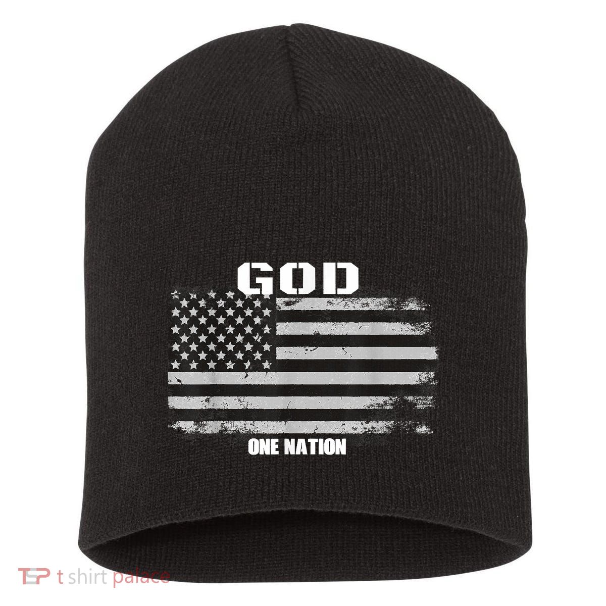 One Nation Under God Short Acrylic Beanie