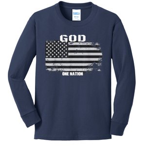 One Nation Under God Kids Long Sleeve Shirt