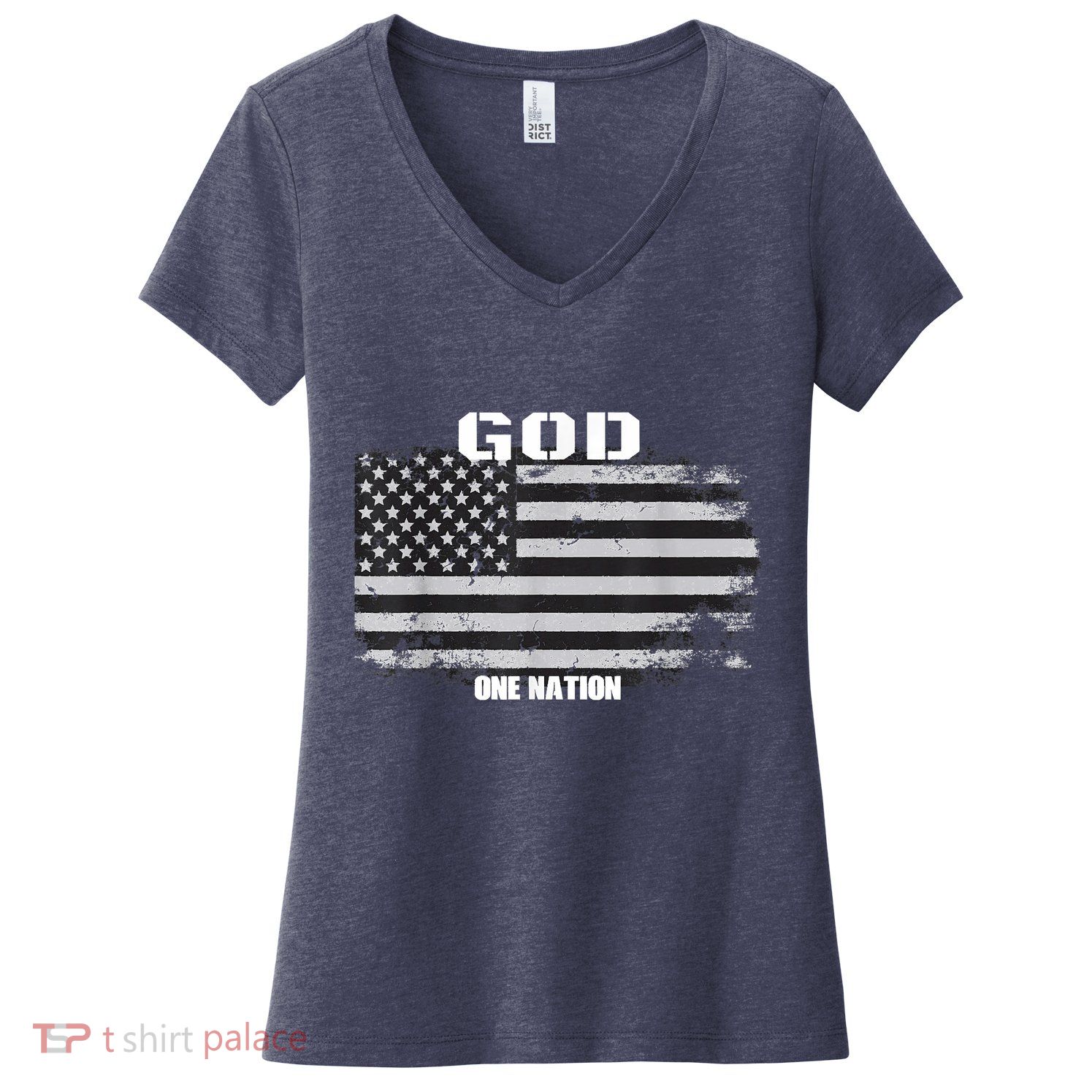 One Nation Under God Women's V-Neck T-Shirt