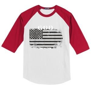 One Nation Under God Kids Colorblock Raglan Jersey