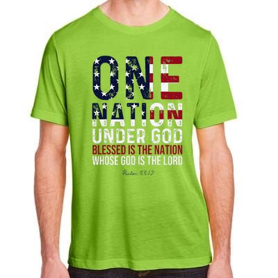 One Nation Under God Blessed Is The Nation Whose God Adult ChromaSoft Performance T-Shirt