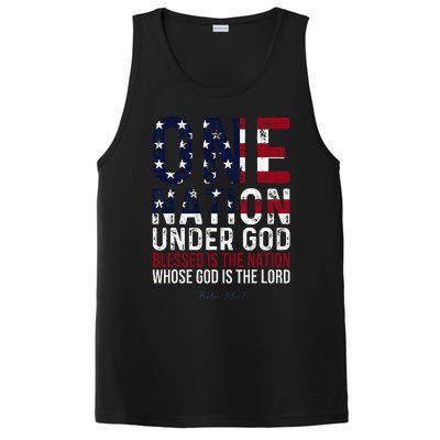 One Nation Under God Blessed Is The Nation Whose God PosiCharge Competitor Tank