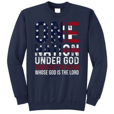 One Nation Under God Blessed Is The Nation Whose God Sweatshirt