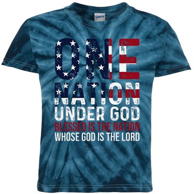 One Nation Under God Blessed Is The Nation Whose God Kids Tie-Dye T-Shirt