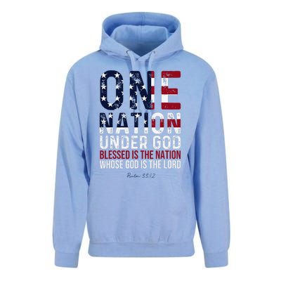 One Nation Under God Blessed Is The Nation Whose God Unisex Surf Hoodie