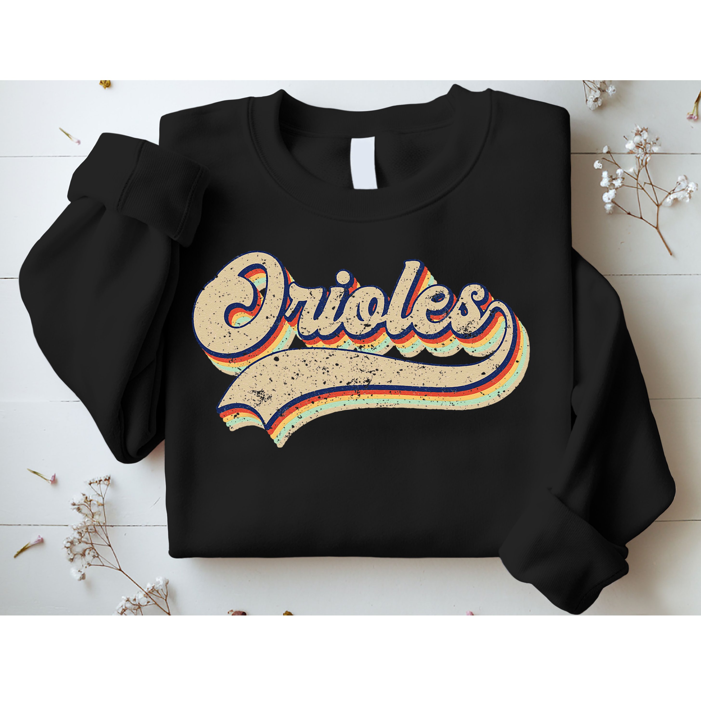 Orioles Name Vintage Retro Baseball Lovers Baseball Fans Sweatshirt