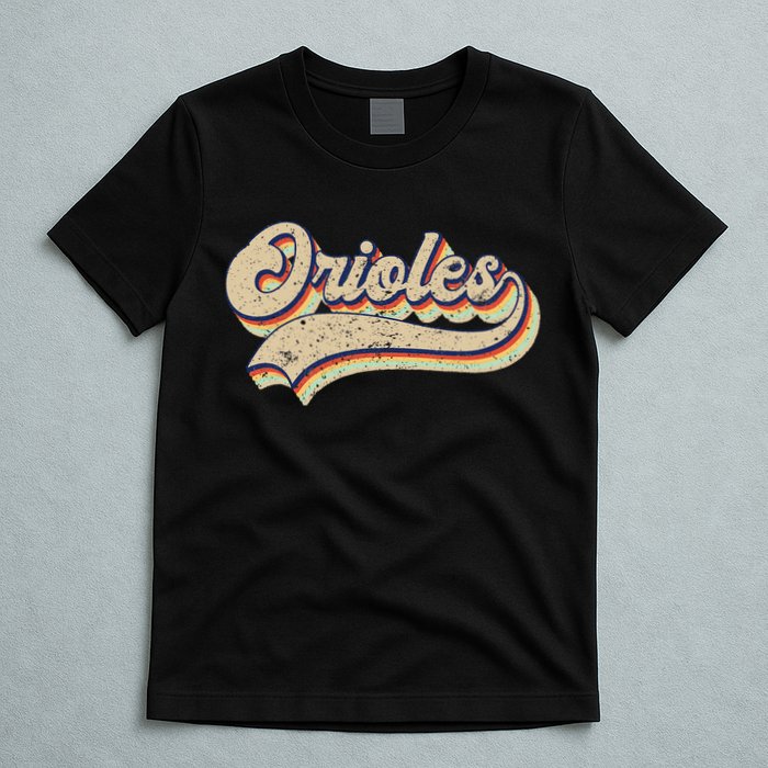 Orioles Name Vintage Retro Baseball Lovers Baseball Fans T-Shirt