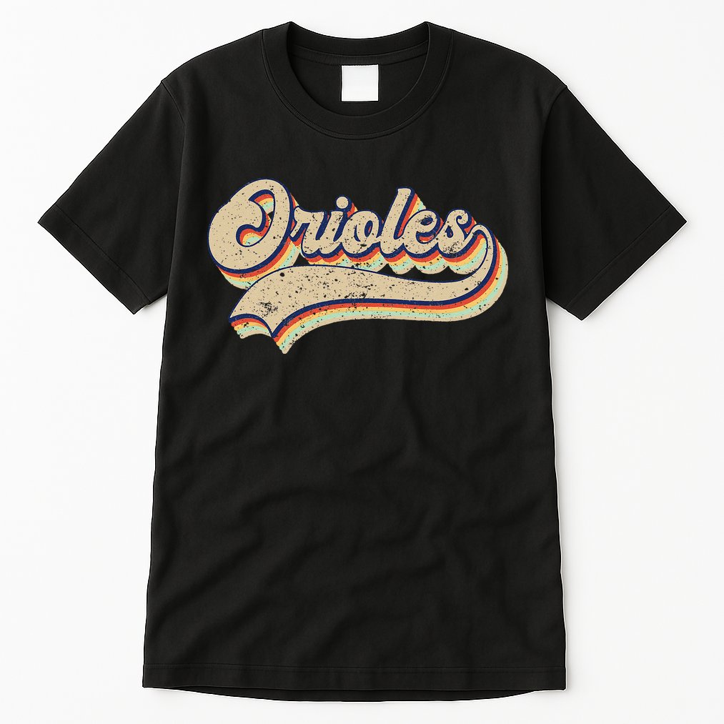 Orioles Name Vintage Retro Baseball Lovers Baseball Fans Tall T-Shirt