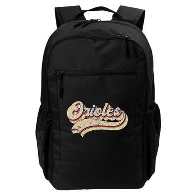 Orioles Name Vintage Retro Baseball Lovers Baseball Fans Backpack