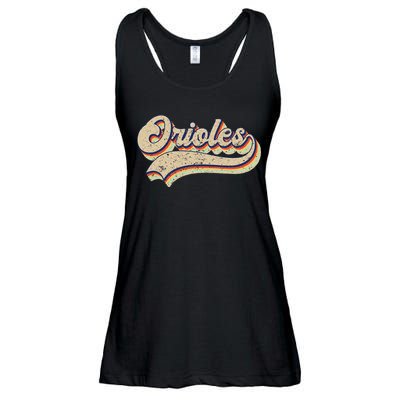 Orioles Name Vintage Retro Baseball Lovers Baseball Fans Ladies Essential Flowy Tank