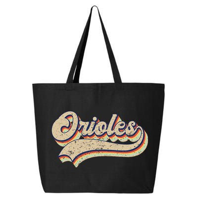 Orioles Name Vintage Retro Baseball Lovers Baseball Fans 25L Jumbo Tote